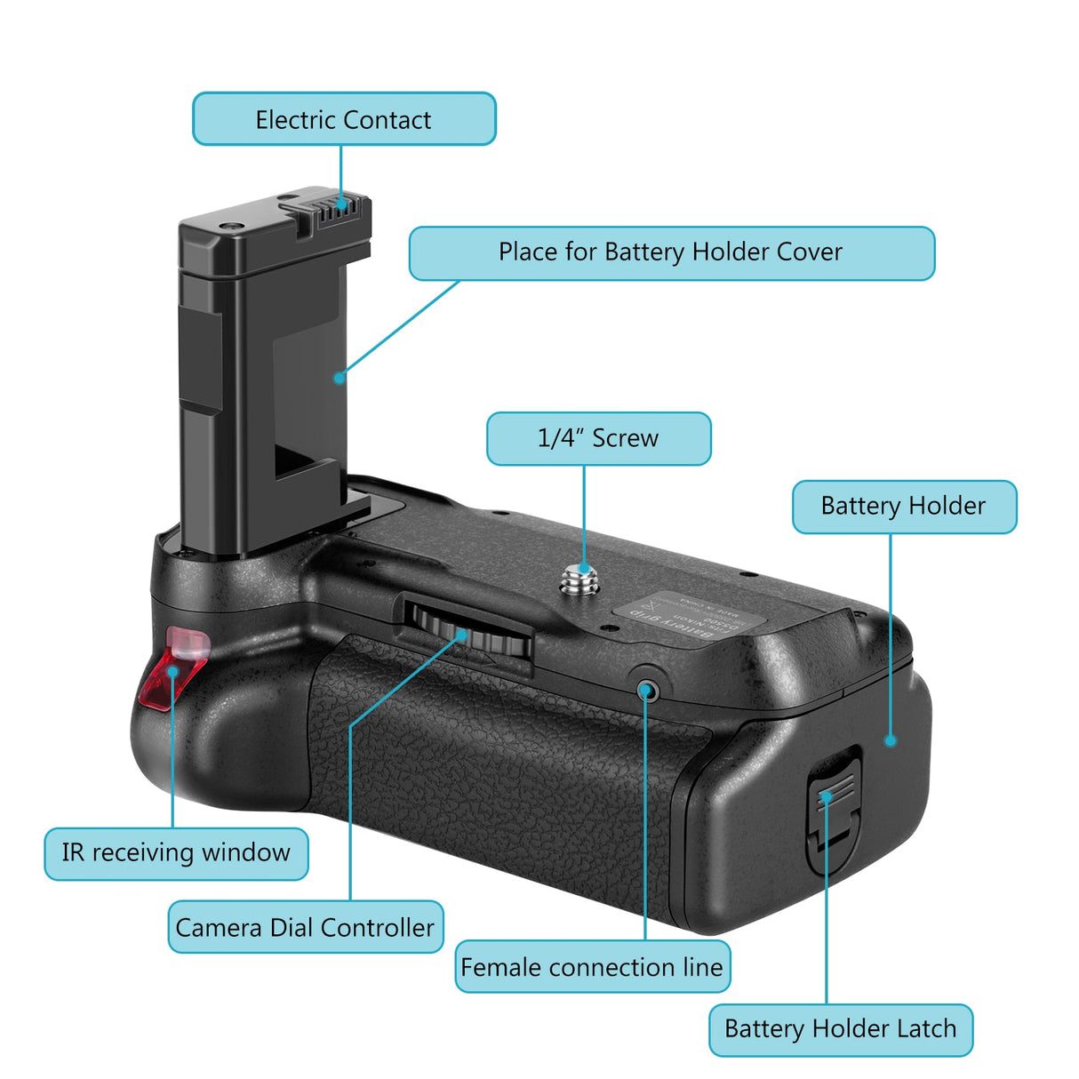 NEEWER BG-2T Battery Grip for Nikon D5500/D5600