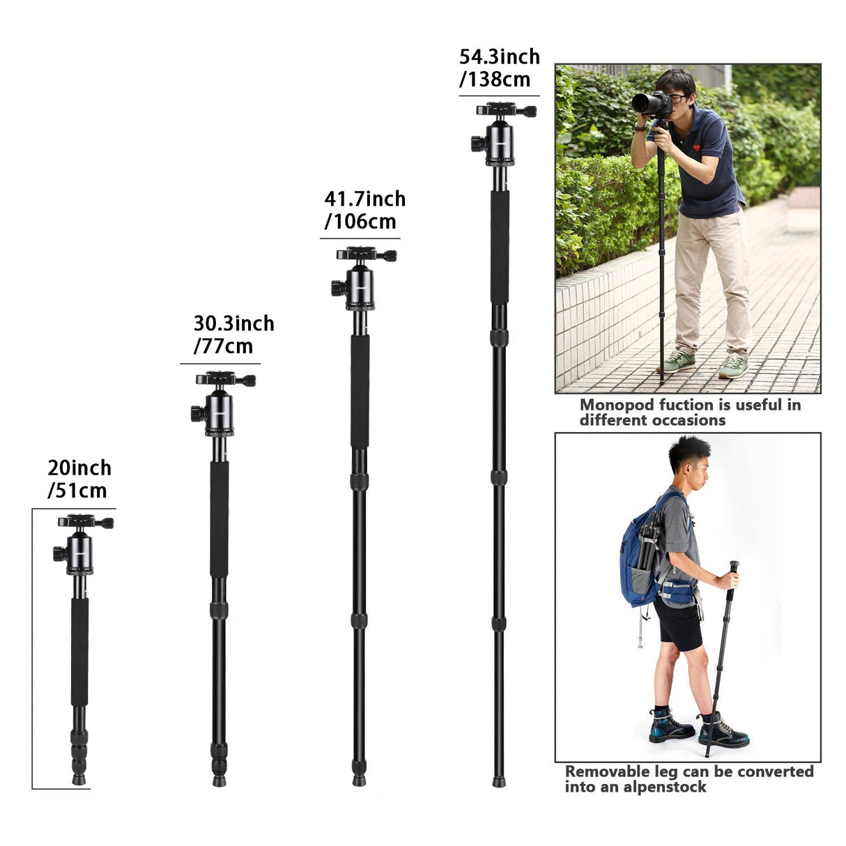 NEEWER 64'' Aluminum Alloy Monopod Tripod