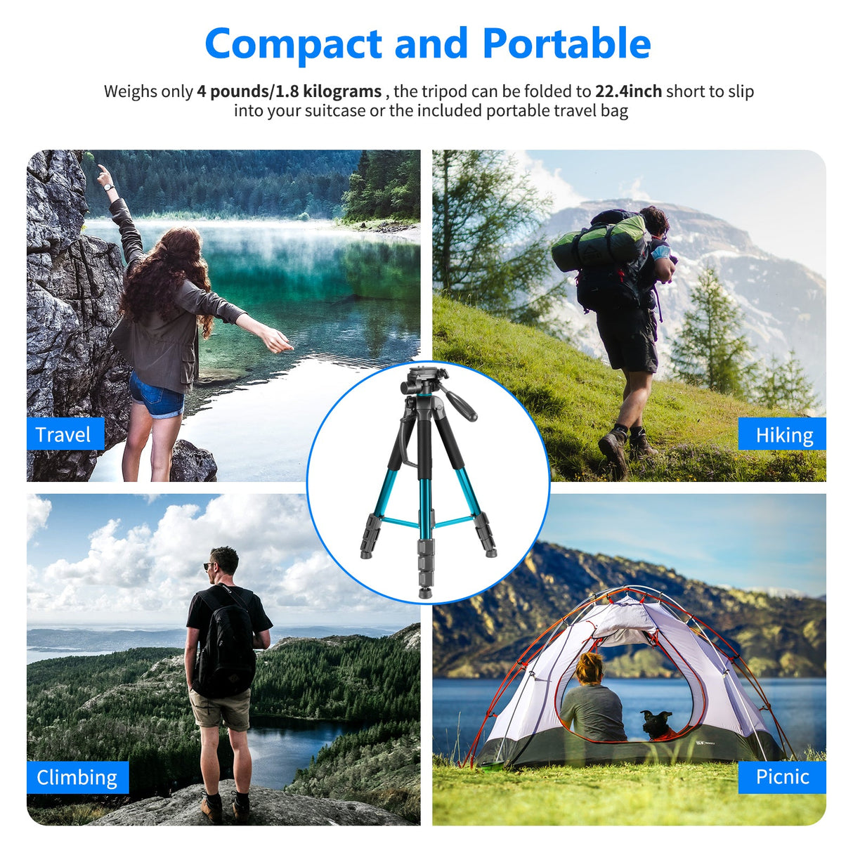 NEEWER SAB264 70″ Aluminum Alloy Monopod Tripod