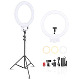 NEEWER 18" White Dimmable Bi-color LED Ring Light Kit