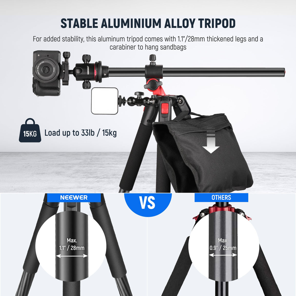 NEEWER N284L+G0 Camera Tripod Monopod