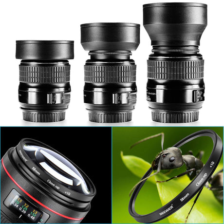 NEEWER 58MM Complete Lens Filter Accessory Kit