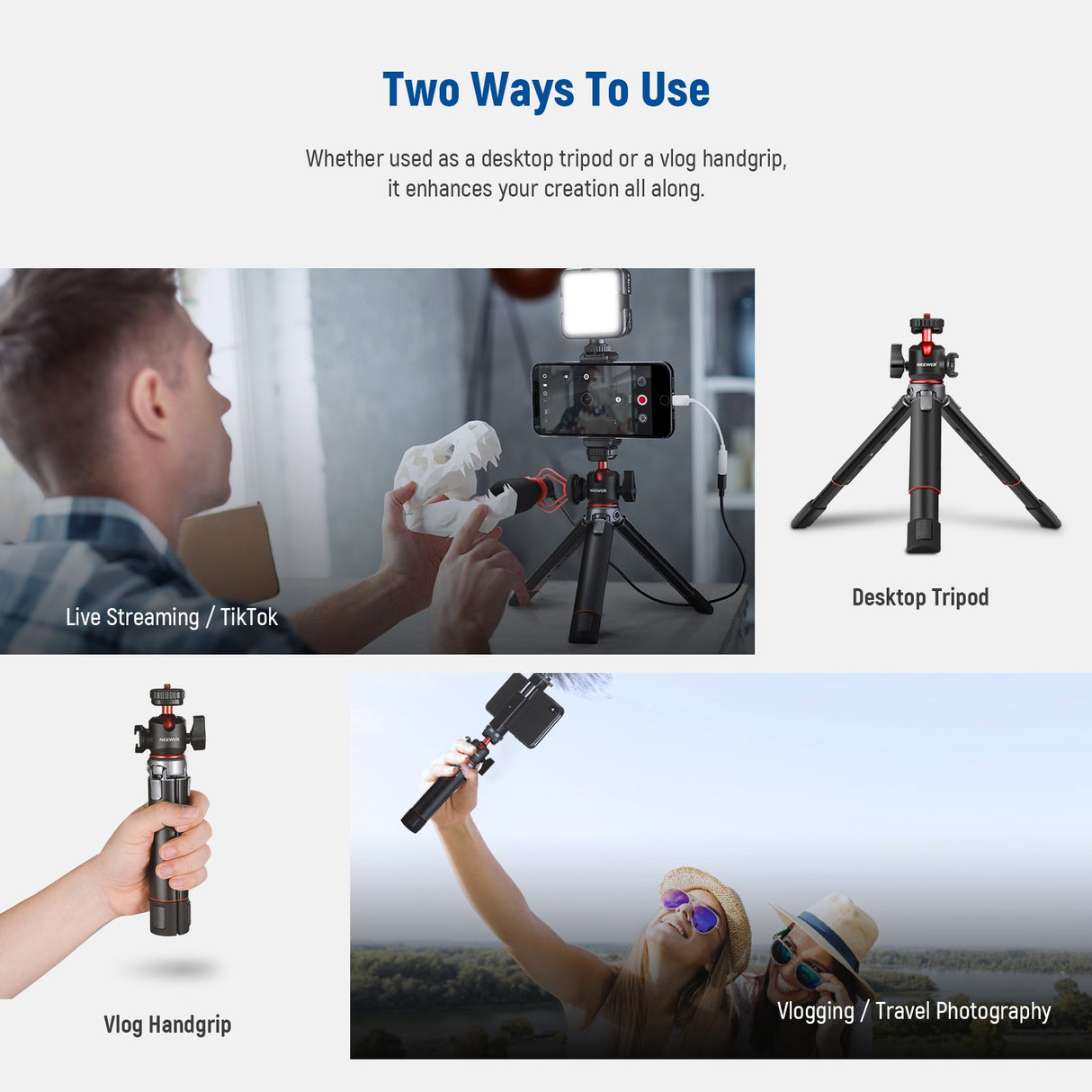 NEEWER ST-DT24V 7.9'' Desktop Mini Tripod