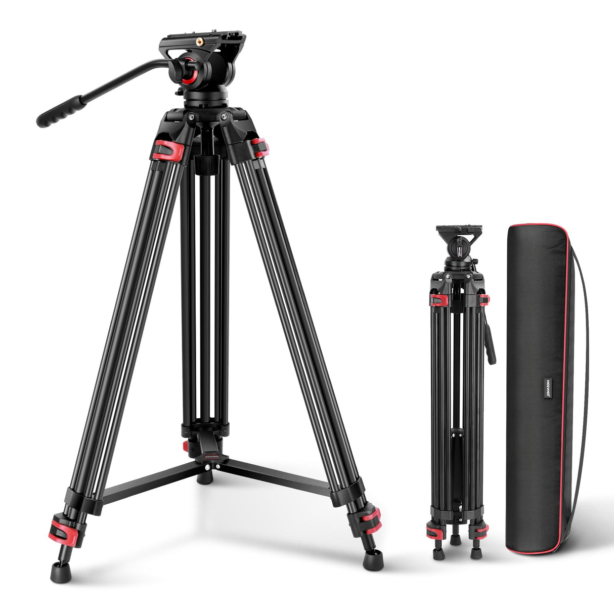 NEEWER GM88 74" Heavy Duty Aluminum Alloy Video Tripod