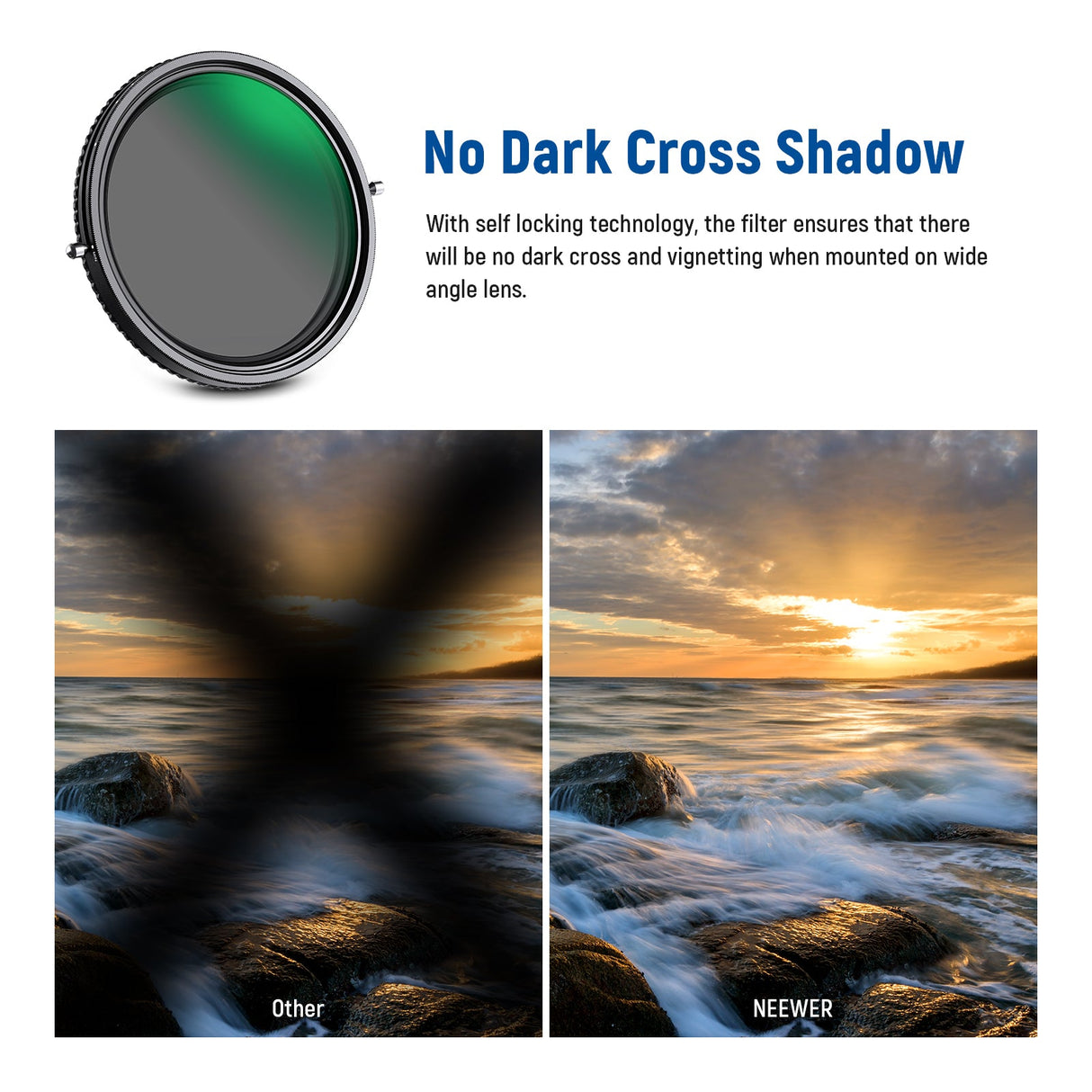 NEEWER 2 in 1 Variable ND Filter ND2–ND32 & CPL Filter