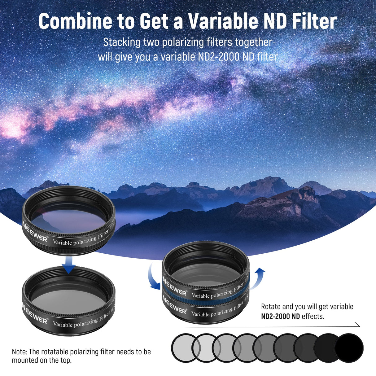 NEEWER 1.25” Telescope Eyepiece Filter Set