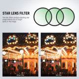 NEEWER 3PCS Star Filters Kit (4, 6, 8 Points)