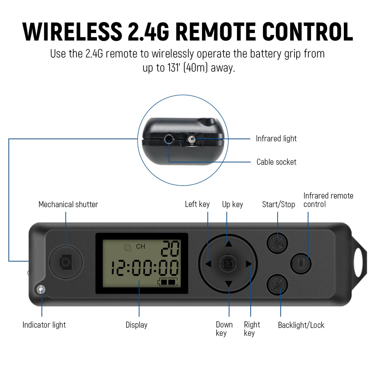 NEEWER BG-R10 Replacement Battery Grip for Canon EOS R5 R5C R6 R6 Mark II with Remote Control