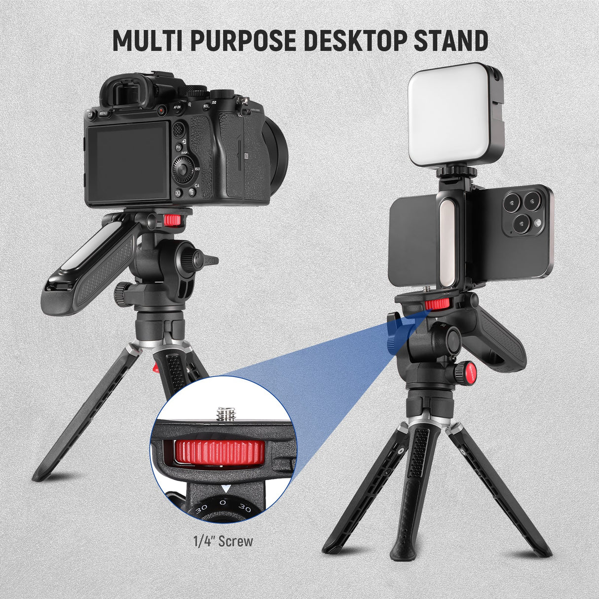 NEEWER TS003 Mini Tripod for Camera and Phone with Handle