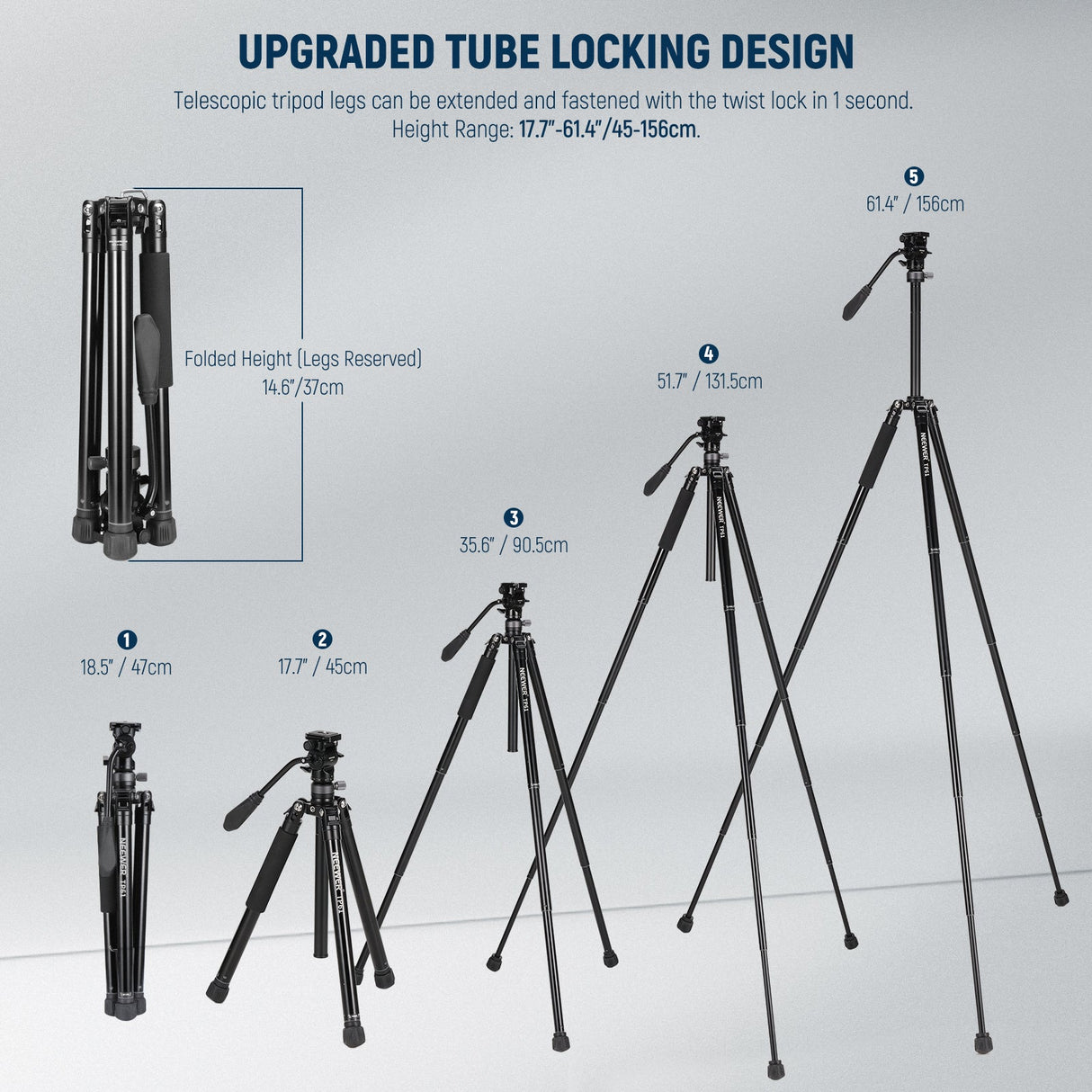 NEEWER TP61 Video Travel Tripod