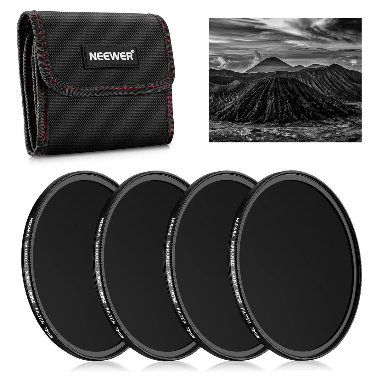 NEEWER 4 Pack Infrared Filter Set