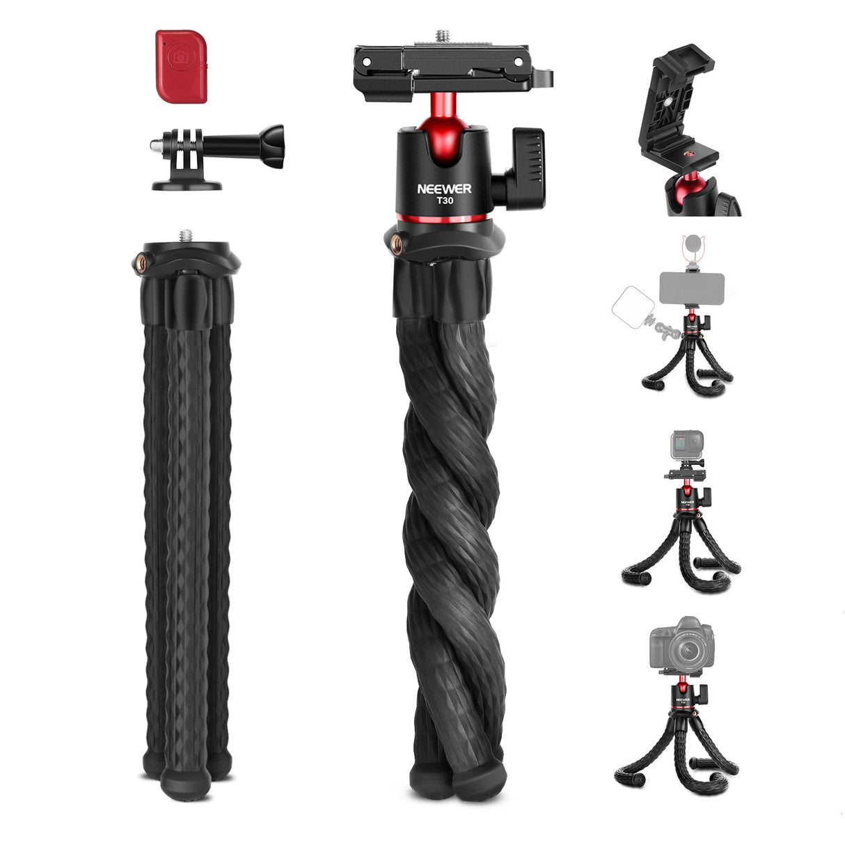 NEEWER T30 Flexible Tripod Kit