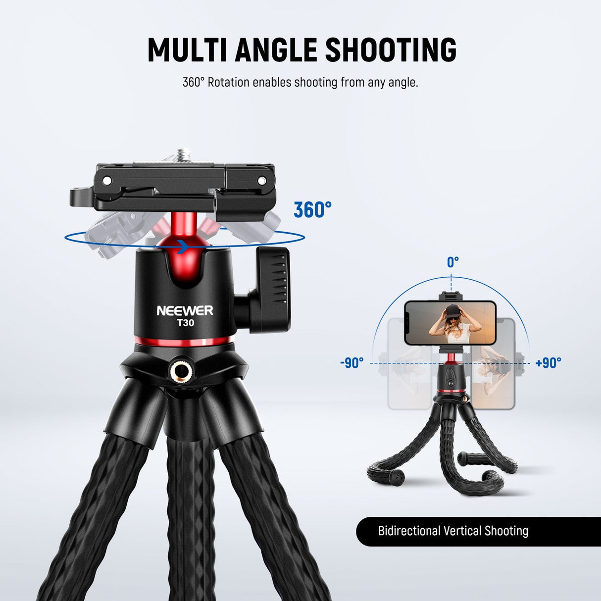 NEEWER T30 Flexible Tripod Kit