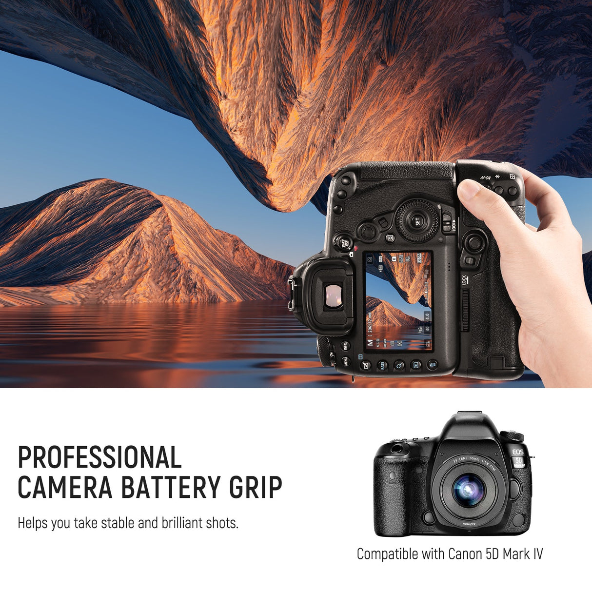 NEEWER BG-E20 Battery Grip For Canon 5D Mark IV DSLR Camera