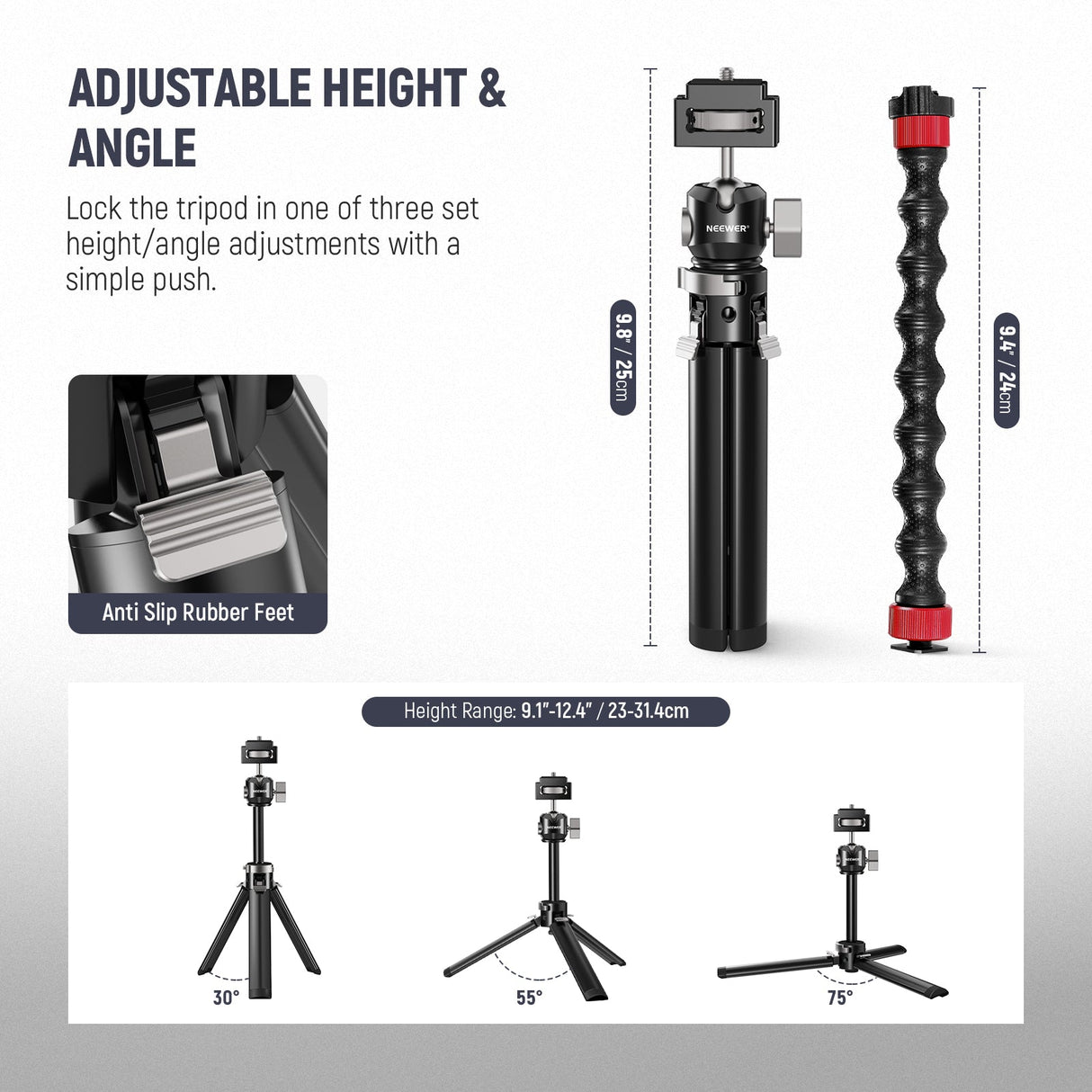 NEEWER TP32 Metal Desktop Mini Tripod