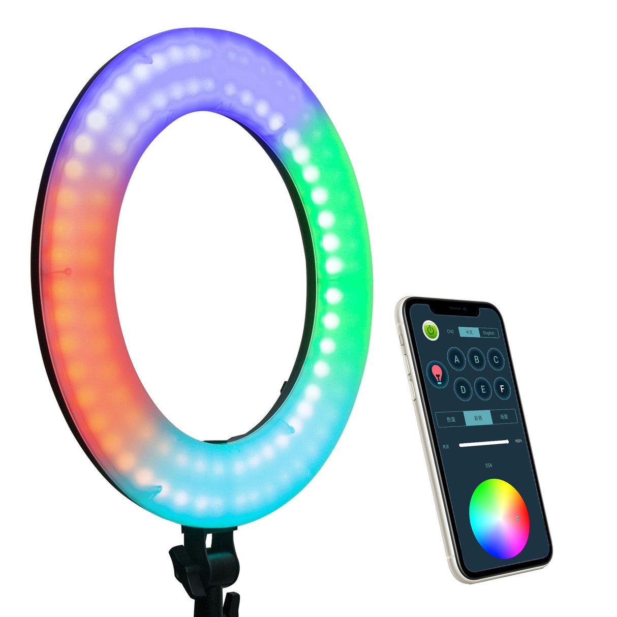 Viltrox WE-10 Dimmable 18'' RGB LED Ring Light