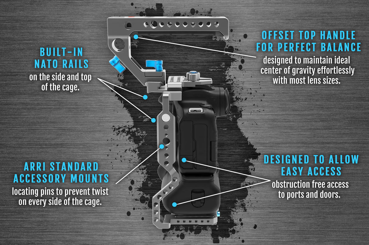 Canon R5/R6/R Arca Battery Grip Cage