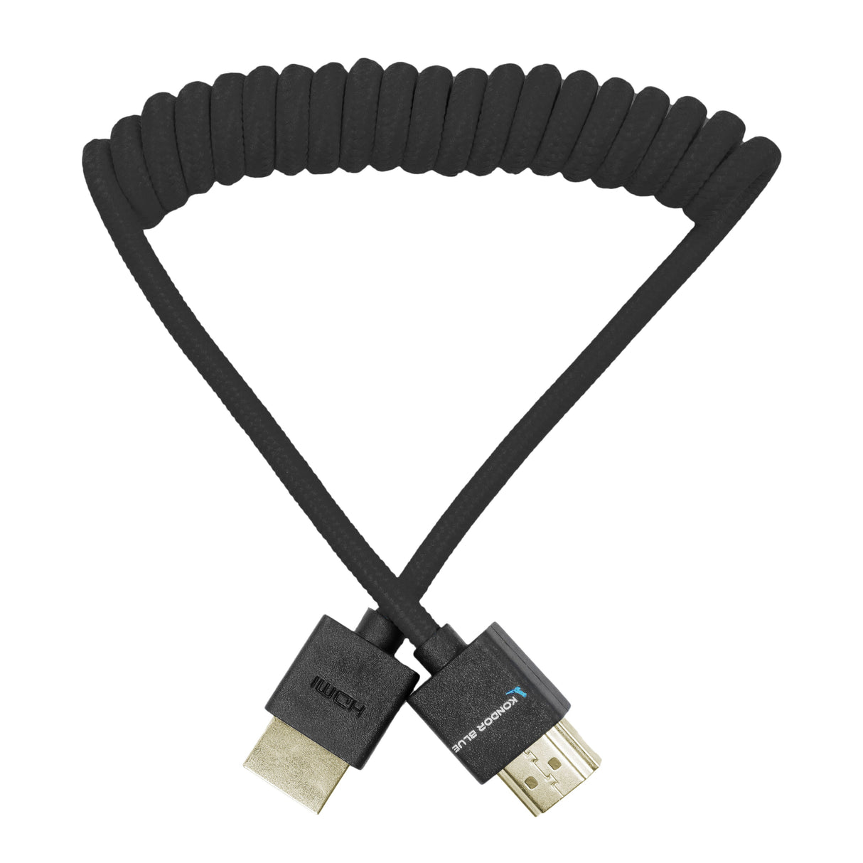 Full HDMI Cable for On-Camera Monitors 12"-24" Braided Coiled