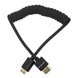 Mini HDMI to Full HDMI Cable 12"-24" Braided Coiled