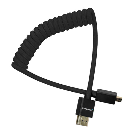 Micro HDMI to Full HDMI Cable 12"-24" Braided Coiled