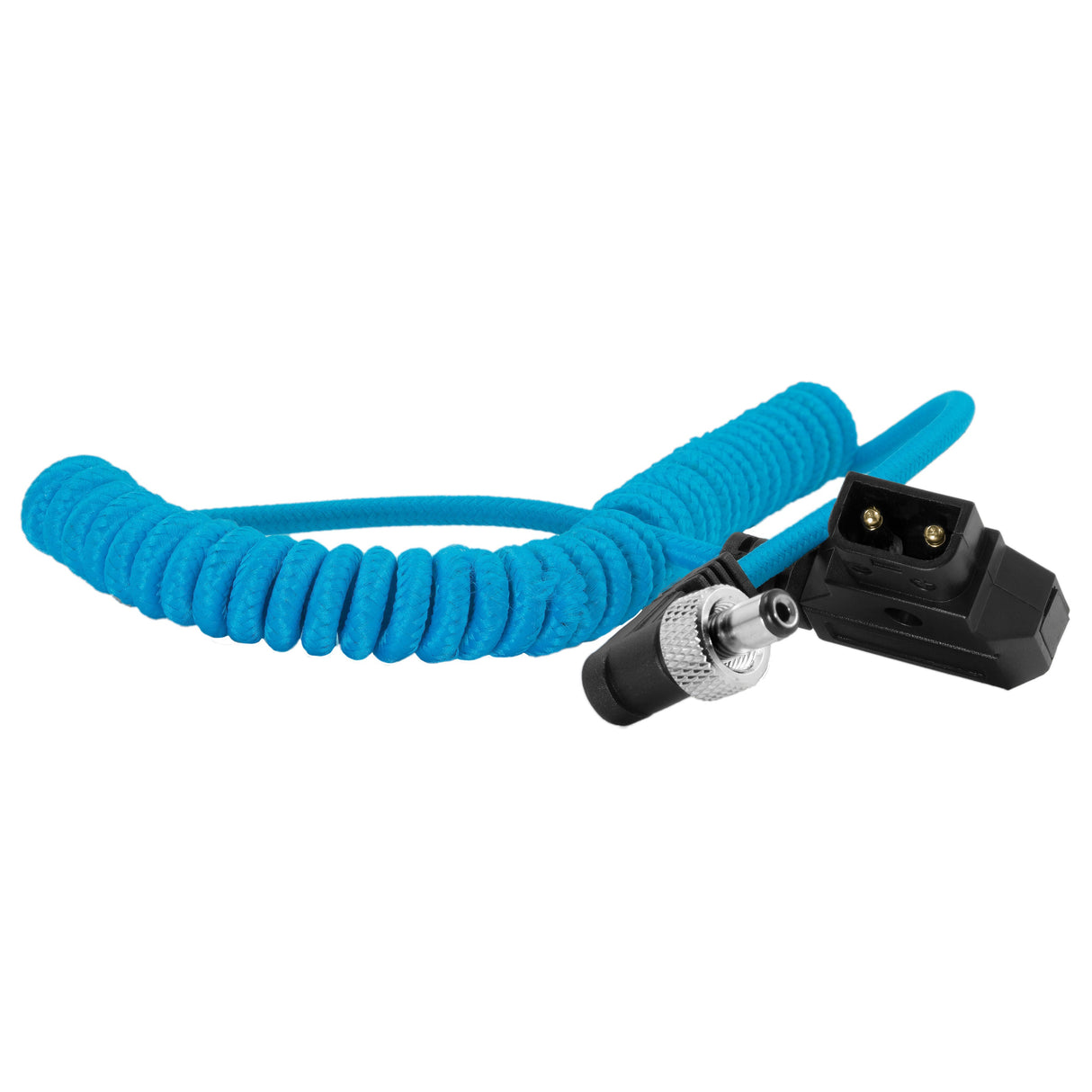 Coiled D-Tap to Locking DC 2.5mm Right Angle Cable (Amaran)