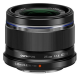 Olympus M.Zuiko Digital 25mm f/1.8 Lens (Black)