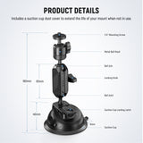 NEEWER CA029 Suction Cup Mount Compatible with GoPro