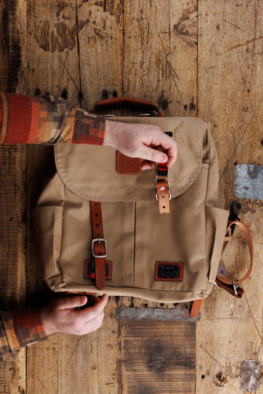 Explorer MoneyMaker Backpack | Canvas and Leather Camera Backpack