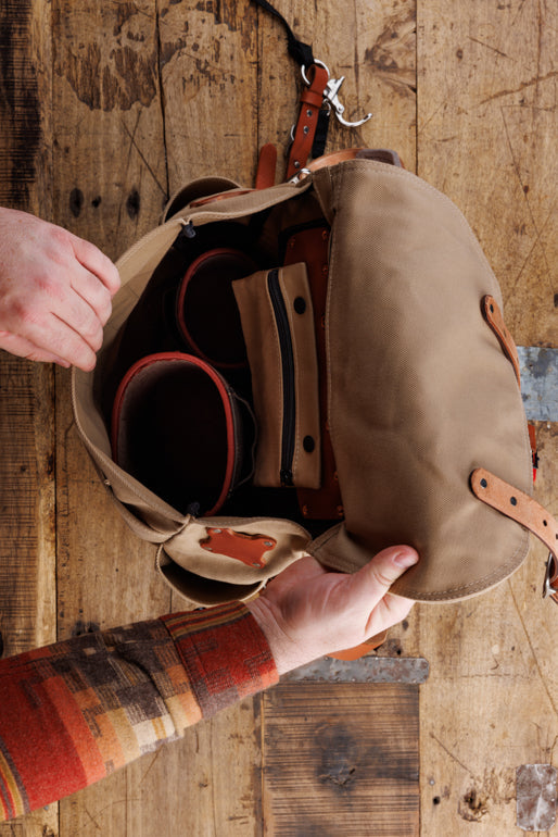 Explorer MoneyMaker Backpack | Canvas and Leather Camera Backpack