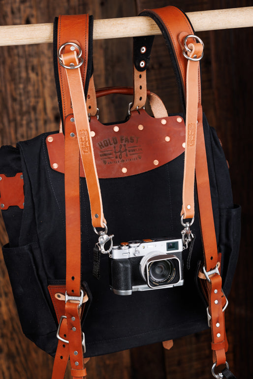 Explorer MoneyMaker Backpack | Canvas and Leather Camera Backpack