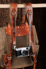 Explorer MoneyMaker Backpack | Canvas and Leather Camera Backpack