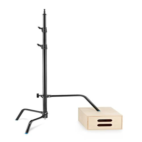 A2033LCB | Avenger C-Stand 33 with sliding leg in black finish version