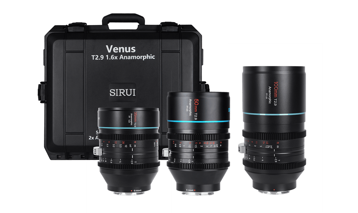 SIRUI Venus 35mm /100mm 1.6x Full-Frame Anamorphic Lenses