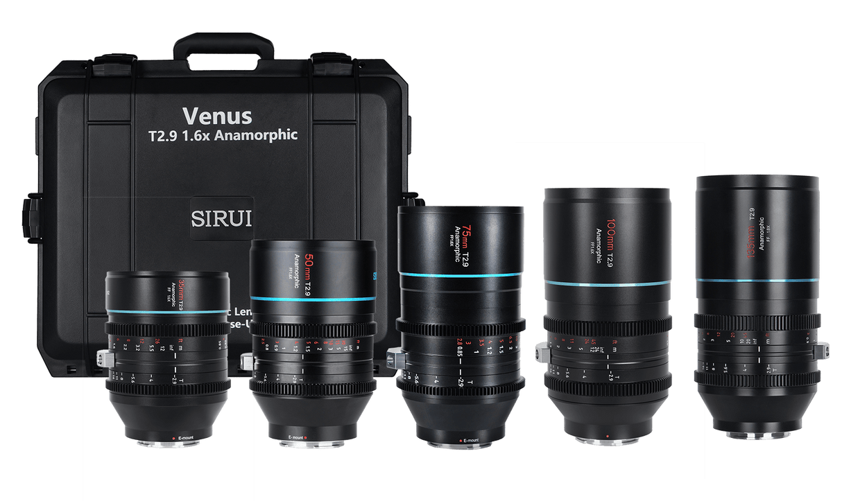 SIRUI Venus 35mm /100mm 1.6x Full-Frame Anamorphic Lenses