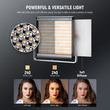 NEEWER 2 Pack NL480 Bi-Color LED Panel Light Kit