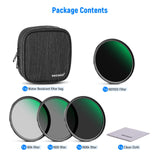 NEEWER 4 Pack HD ND Filter Set (ND1000+ND64+ND8+ND4)