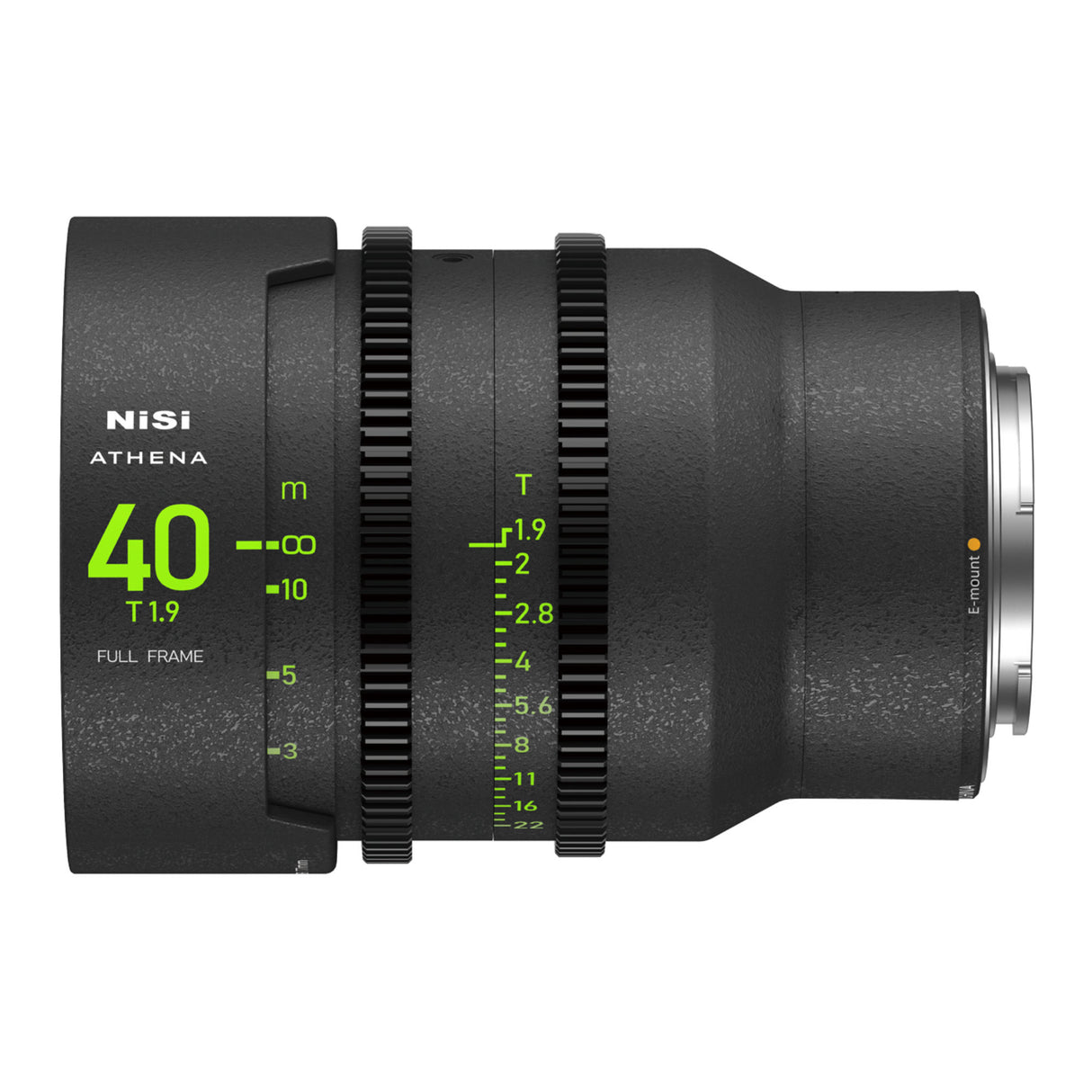 NiSi 40mm ATHENA PRIME Full Frame Cinema Lens T1.9 (E Mount | No Drop In Filter)