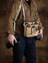 Explorer Lens Quiver | Canvas and Leather Messenger Bag