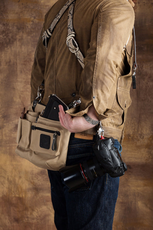 Explorer Lens Quiver | Canvas and Leather Messenger Bag