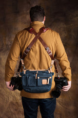 Explorer Lens Quiver | Canvas and Leather Messenger Bag