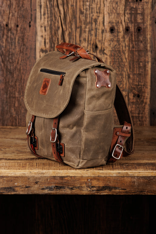 Explorer MoneyMaker Backpack | Canvas and Leather Camera Backpack