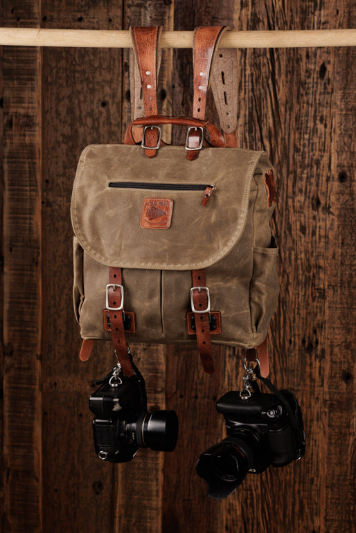 Explorer MoneyMaker Backpack | Canvas and Leather Camera Backpack