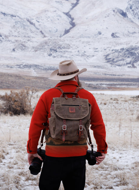 Explorer MoneyMaker Backpack | Canvas and Leather Camera Backpack