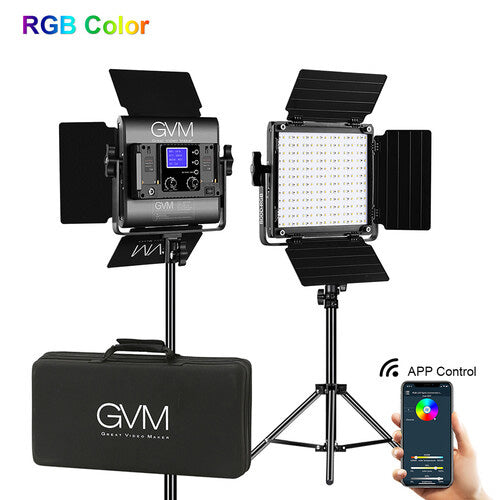 GVM 800D-RGB LED Studio Light Kit