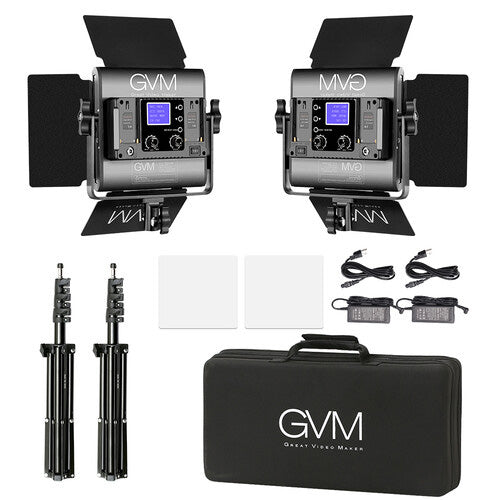 GVM 800D-RGB LED Studio Light Kit