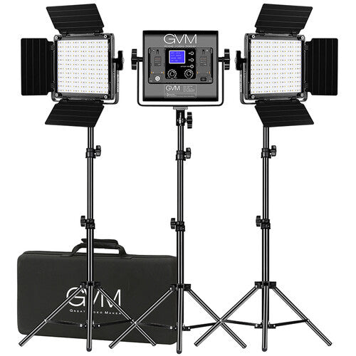 GVM 800D-RGB LED Studio Light Kit