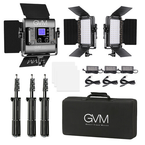 GVM 800D-RGB LED Studio Light Kit