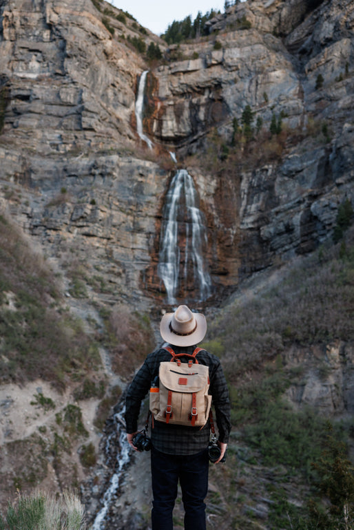 Explorer MoneyMaker Backpack | Canvas and Leather Camera Backpack