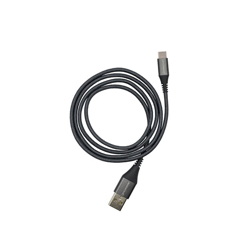 USB-C to USB-A Braided Cable 1m - grey