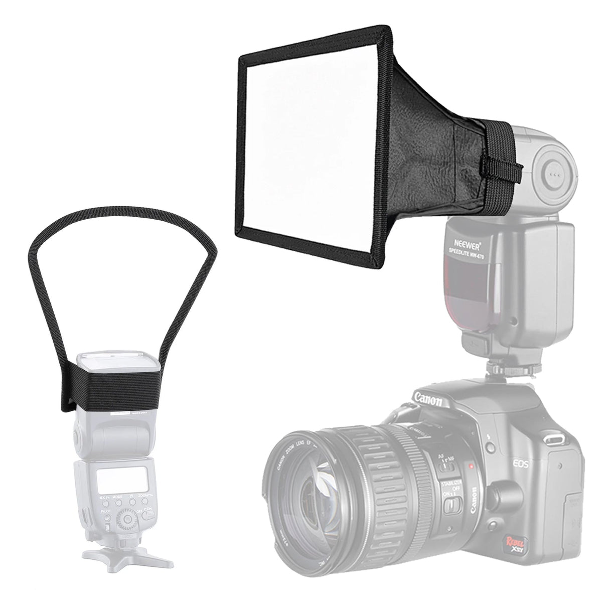 NEEWER Speedlite Flash Softbox and Reflector Diffuser Kit